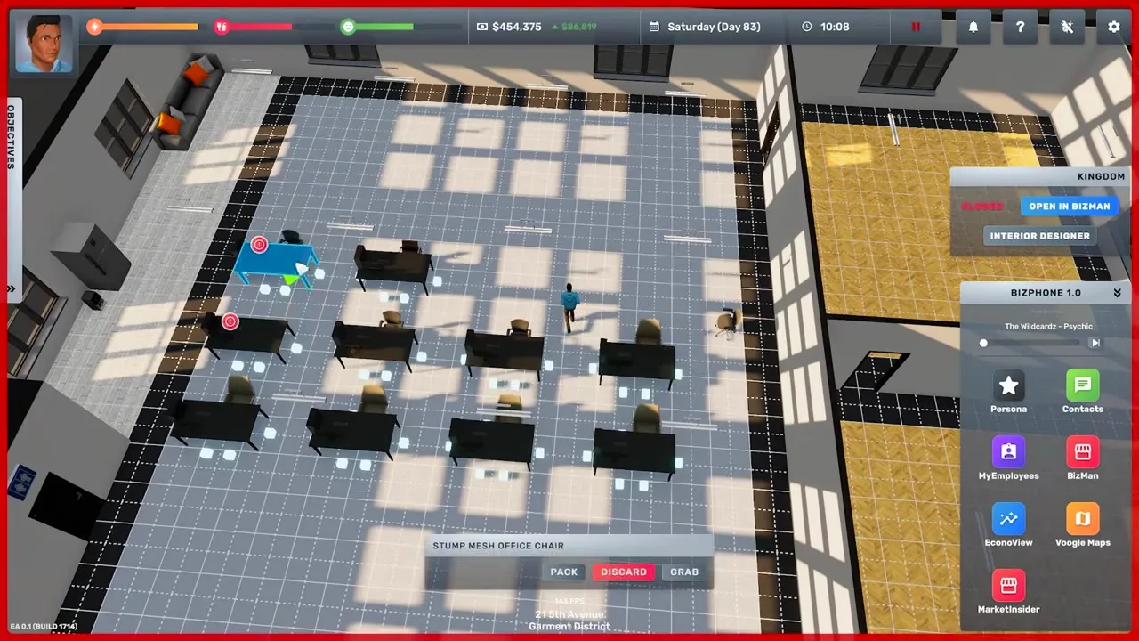 Big Ambitions harbour pier and importer contract UI